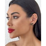 BRINCO FOLHEADO A OURO 18K CORACAO ONÇA M