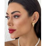 BRINCO FOLHEADO A OURO 18K CONCHA