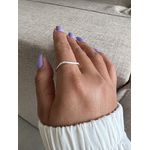 Anel Aro Quadrado Liso em Prata 925