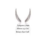 Brinco Ear Cuff Folha - Prata 925