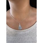 Pingente Com Corrente Colar Nossa Senhora Prata 925