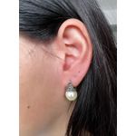 Brinco de Perola Lady Day com Marcassita Prata 925
