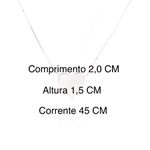 Colar Corrente Com Pingente Coração Prata 925