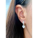 Brinco Pendurado Coração com Zirconia