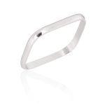 Anel Aro Quadrado Liso em Prata 925
