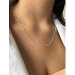 Colar Corrente Veneziana 45 Cm Fio Medio Prata 925