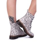 Bota Cano Curto Animal Print Solado Baixo Galway 221ST Naja 