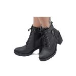 Bota Coturno Tratorada Com Zíper Preto Galway 400ST.