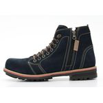 Bota Coturno Masculina em Couro Marinho Galway 7051