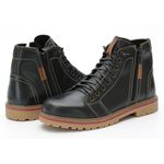 Bota Coturno Masculina em Couro Preto Galway 7051