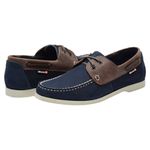 Mocassim Dockside Masculino em Couro Azul Galway 8600