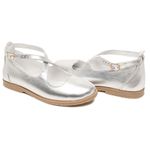 Sapatilha Infantil Feminina Prata Flat Heart