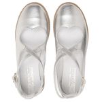 Sapatilha Infantil Feminina Prata Flat Heart