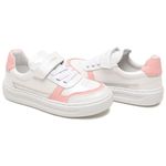 Tênis Infantil Feminino Branco com Rosa Acqua 