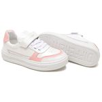 Tênis Infantil Feminino Branco com Rosa Acqua 