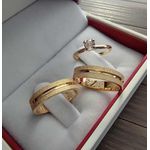 Par de Alianças Harmonia 18K