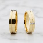 Par de Alianças Atena 14K