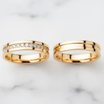 Par de Alianças Mykonos 14K