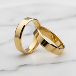 Par de Alianças Madrid 14K