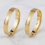 Par de Alianças Sutileza Ouro 14K