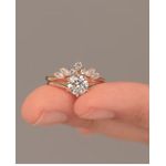 Conjunto Anéis Gemini 18K