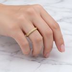 Meia Aliança Noivado Valência 14k