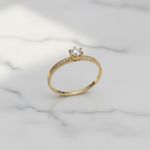 Anel Achernar Ouro 14K Casamento