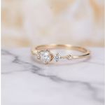 Anel Fomalhaut Ouro 14K Casamento
