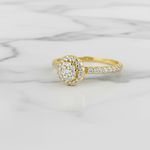 Anel Lírio Casamento Ouro 18K