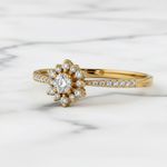 Anel Solitário Lyra Ouro 14K