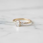 Anel Spica Ouro 14K Noivado 