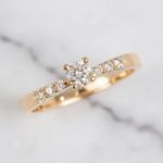 Anel Capella Ouro 14K Noivado 