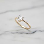 Anel Polaris Ouro 14K Noivado 