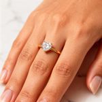 Anel Polaris Ouro 14K Noivado 