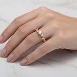Anel Pollux Ouro 14K Casamento 