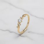 Anel Pollux Ouro 14K Casamento 