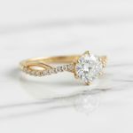 Anel Regulus Ouro 14K Casamento 