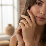 Par de Alianças Folhas Eternas 18K