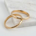 Par de Alianças Serena 14K