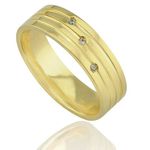 Par de Alianças de Casamento Trabalhada em Ouro 18K