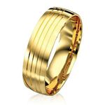 Par de Alianças Trabalhadas de casamento em Ouro 18K Anatômicas 7 m