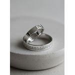 Par de Alianças Brisa Prata Namoro 4 mm