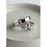 Par de Alianças Brisa Prata Namoro 4 mm