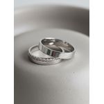 Par de Alianças Serenidade Prata Namoro 4 mm