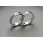 Par de Alianças Sirius Prata Namoro 4 mm