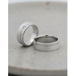 Par de Alianças Zephyr Prata Namoro 5 mm