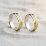 Par de Alianças Mista