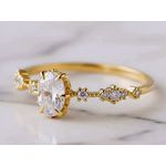 Anel Canopus Ouro 14K Casamento 