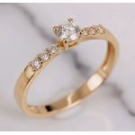 Anel Capella Ouro 14K Noivado 