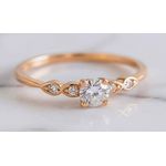 Anel Deneb Ouro 14K Noivado